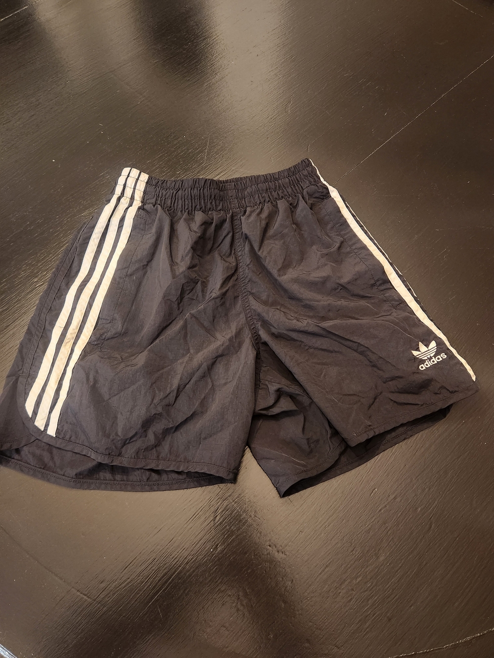 adidas Black Boy's 3-Stripe Athletic Shorts